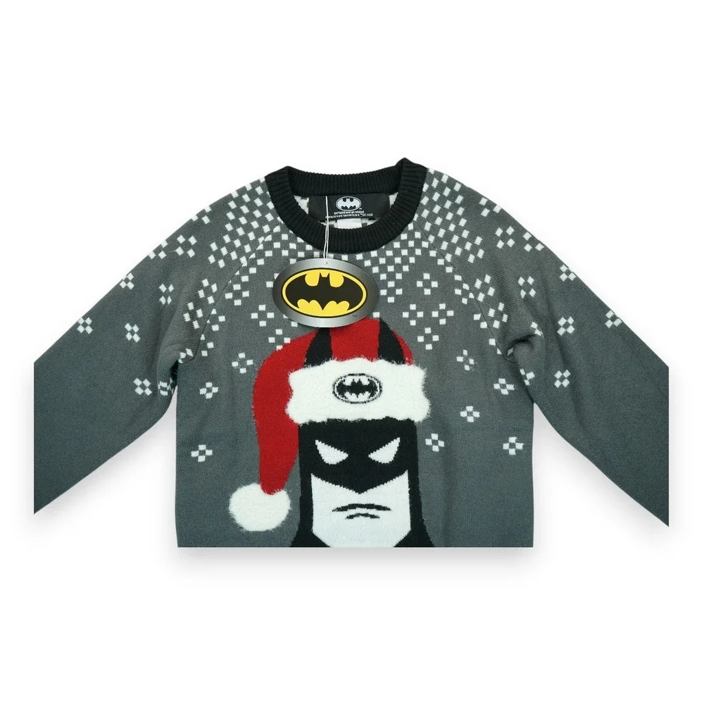 NWT Batman‎ Ugly Christmas Sweater Kids Size Medium 4+